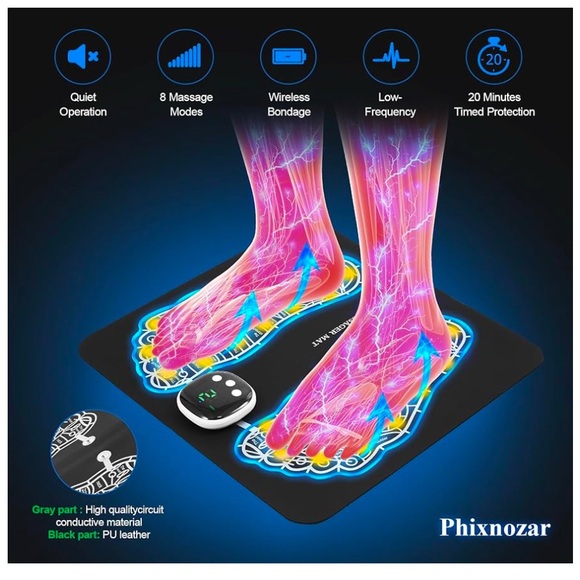 Foot Massager Mat -Foot Massager Pad, Muscle Relaxation Pad with 15 Mode… - Picture 3 of 3